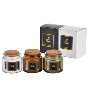 Latest Style Custom Labels <strong>Glass</strong> <strong>Amber</strong> Green Clear Candle <strong>Cup</strong> Candle Jar <strong>Amber</strong> With Lid - Product Image 2