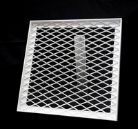 Maille de façade en acier inoxydable gris argenté avec revêtement PVDF, forme diamant, haute contraste, pour revêtement architectural, épaisseur 1,5-20 mm