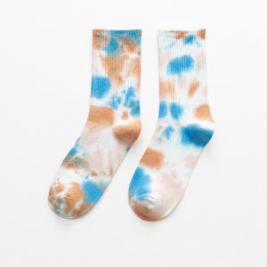 Jingwen OEM Meias De <span class=keywords><strong>Bebe</strong></span> transpirable divertido lindo multicolor Tie-dye mujeres Calcetines - Product Image 3