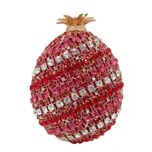 Women <b>Cute</b> Pineapple Rhinestones Clutch <b>Purse</b> Glitter Removable Chain Crystal Evening Bag for Cosplay Party Christmas - Product Image 1