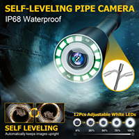 Kamera Inspeksi Pipa Saluran Air 1080P Self Leveling dengan Layar Warna IPS 9 Inci, Tahan Air IP68, Kabel 30M 100ft