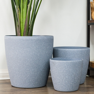 Jardinières décoratives Kailai pour plantes <span class=keywords><strong>en</strong></span> plastique effet <span class=keywords><strong>béton</strong></span> <span class=keywords><strong>grand</strong></span> arrosage automatique avec bacs intérieurs - Product Image 2
