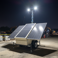 Yeni Güneş Enerjili Mobil Aydınlatma Kulesi Güneş Enerjili Led Çalışma Lambası Kulesi Düşük Fiyat