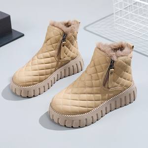 Nouvelles bottes de neige pour femmes, modèle chaud à semelle épaisse, augmentant la taille, de haute qualité, confortables et polyvalentes pour toutes les occasions - Product Image 5