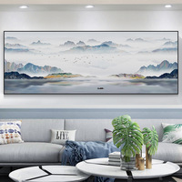 Décoration de salon en porcelaine de cristal de qualité, peinture d'animaux et de paysage, peinture à l'huile pour mur