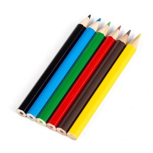 Logo personnalisé, crayons de couleur de 3,5 pouces avec boîte en papier kraft, mini crayons de couleur en 6 couleurs pour enfants, faciles à colorier, non toxiques - Product Image 4