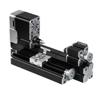 60W 8 en 1 Kits de machines-outils miniatures Mini tour Machine Type de bras en forme d'arc DIY travail du bois