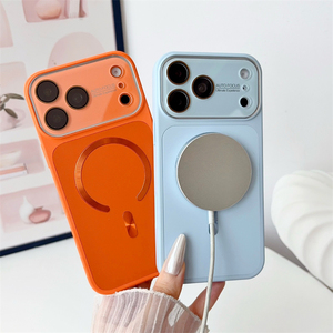 Funda Magnética para iPhone 18 17 16 15 14 13 Pro Max, con Acabado Mate y Sensación de Piel, Ventana Grande - Product Image 3