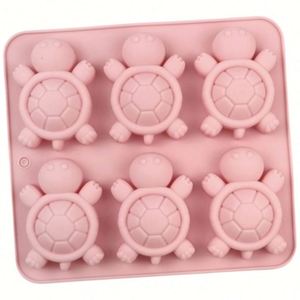 Moule en silicone écologique en forme de tortue à trous pour gâteaux, savons, résine, bougies DIY, réutilisable, pour pâtisserie maison, pudding, fabrication OEM/ODM - Product Image 3