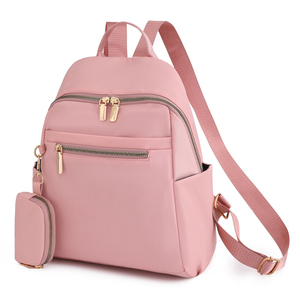 Grey Women Travel School <b>Backpack</b> With Detachable <b>Mini</b> Coin Purse Water Resistant - Product Image 5