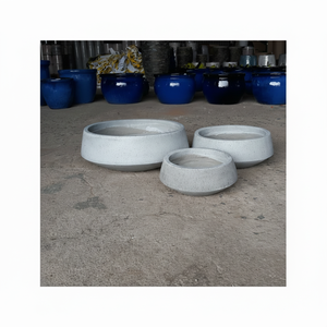 Bol rond de la même couleur minimaliste, planteur de ciment de fleurs léger pour la maison et le jardin - Product Image 1