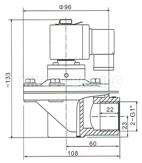 DMF-Z-25 1" BFEC Right Angle Solenoid Pulse Valve For Dust Removal 24V 110V 220V