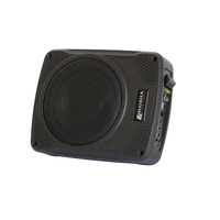 Subwoofer actif fin de 8 pouces 130W RMS - Boîtier moulé sous pression, système audio de voiture sous siège, dissipateur thermique robuste