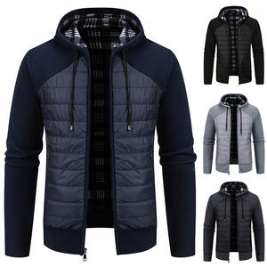 2025 Zwart Marineblauw Zachtgebreide Vest Streetwear Shirt Mannen Dik Gebreid Heren Fleece Volledige Ritssluiting Door Kasjmier Vest Kraag - Product Image 1