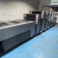 Presse d'impression offset Heidelberg 2003 Sm 52/74-4H+L 2005 d'occasion disponible à la vente immédiate avec système d'humidification à l'alcool 520+360