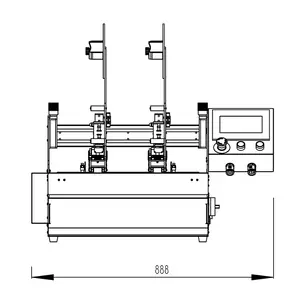 2023 Desktop kleine TMB 500 - 1H Band applikator maschine für Papier-/Klebeband maschine mit zwei Applikatoren