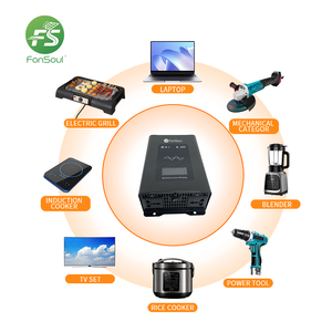 Convertisseur <span class=keywords><strong>solaire</strong></span> hors réseau Fonsoul 12V 24V 48V DC vers AC 220V 3000W à double sortie, onde sinusoïdale pure, pour voiture, <span class=keywords><strong>camping</strong></span>-<span class=keywords><strong>car</strong></span>, camion et usage domestique - Product Image 4