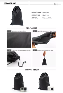 Juego de accesorios para <span class=keywords><strong>Go</strong></span> <span class=keywords><strong>Pro</strong></span> <span class=keywords><strong>Hero</strong></span> 12 11 10 9 8 7 6 <span class=keywords><strong>5</strong></span> 4 Montaje negro para Yi 4K funda para cámara de acción accesorios de cámaras de seguridad - Product Image 6