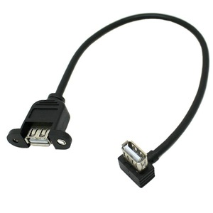 <b>Usb</b> 2.0 Extension Cable Right Angle With Screw Hole And Ear Mounting For Desktop Or Panel Installation - Product Image 5