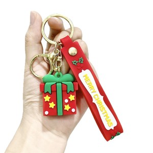 Trendy Eco-Friendly Coin Holder Christmas Keychain Pendant Cartoon Bag PVC Creative Christmas Gift Key Ring Small Wholesale - Product Image 5
