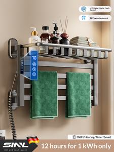 Sèche-serviettes électrique en aluminium pour salle de bain - Product Image 2