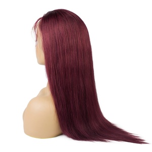 Peluca de Cabello Liso con Frente de Encaje Garantizado, Color 99j, Cabello Brasileño con Cutícula Completa, Cabello Virgen al por Mayor, Frente de Encaje a Buen Precio - Product Image 3