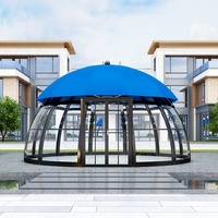 360 degrés événements hôtel étanche résistance aux UV UFO Star PC Glamping Igloo dômes géodésiques maison boule dôme tente