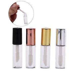 Tubo de Embalaje para Brillo Labial al por Mayor, Tubo de Plástico Transparente Vacío Recargable con Inserto de Goma para Lápiz Labial/Bálsamo Labial - Product Image 3