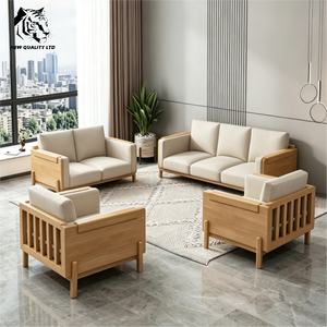 Fábrica ofrece el mejor precio, personaliza, gran stock listo para enviar, sofá moderno, nuevo modelo, muebles de sala de estar, sofá seccional de madera. - Product Image 1