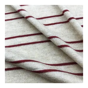 2022 New style absorb-moisture breathable 190gsm red and white stripe hacci jersey fabric for sweater