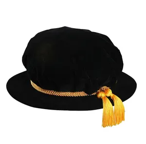 หมวกจบการศึกษาหมวกปริญญาเอก Doctoral หมวก PHD Deluxe อังกฤษ Tudor Bonnet/Beefeater Unisex