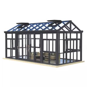 Villa moderne de luxe <span class=keywords><strong>sur</strong></span> <span class=keywords><strong>mesure</strong></span> de haute qualité <span class=keywords><strong>avec</strong></span> patio extérieur en aluminium en forme de pyramide, petite maison en verre <span class=keywords><strong>avec</strong></span> toit en verre trempé - Product Image 3