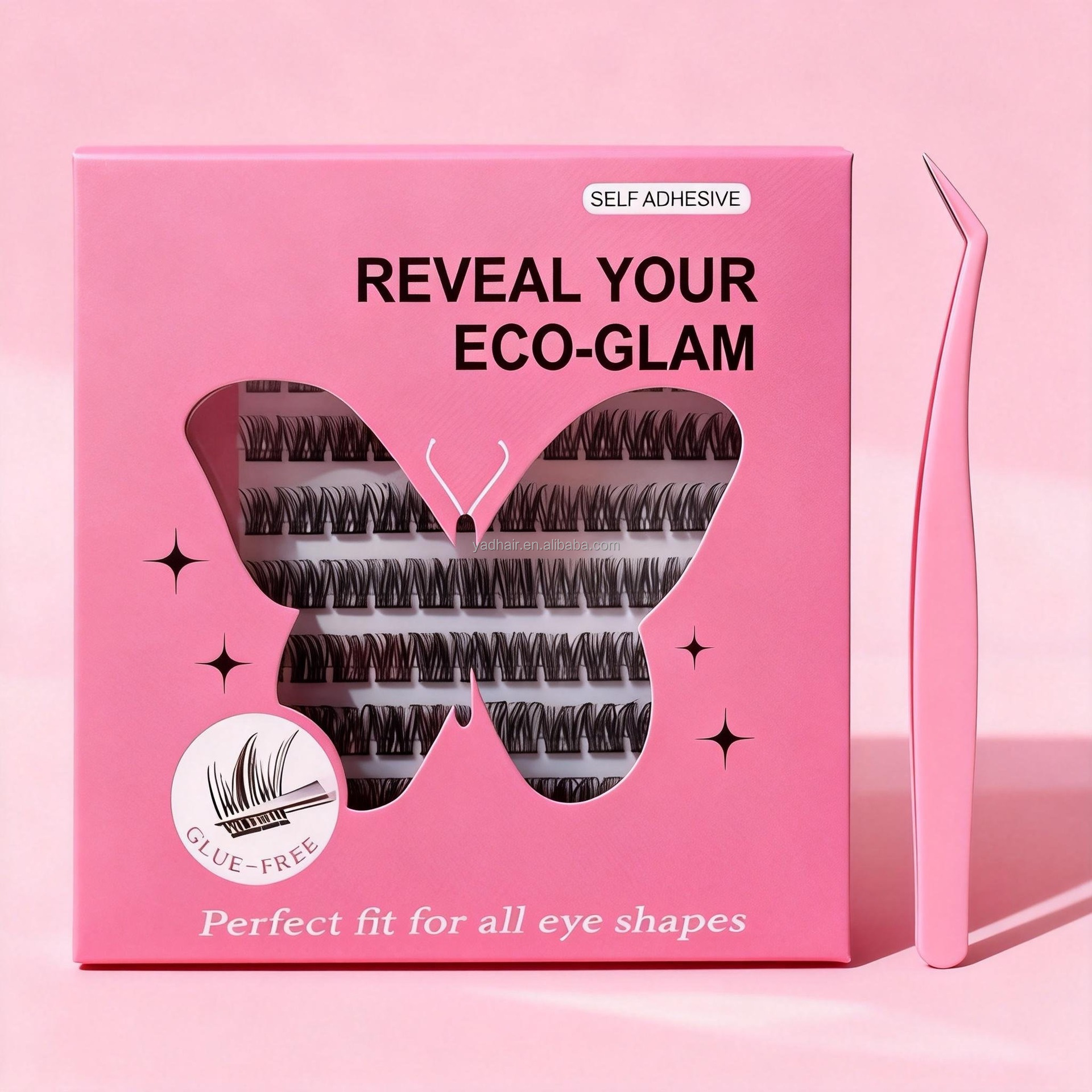 DF21 Press on Lashes with Lash Tweezers