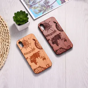 Bamboe Houtsnijwerk Telefoonhoesje Voor Iphone 14 Houten Hoesje Schokbestendige Harde Hoesjes Voor Iphone 15pro Max 7 8 X Xs Achterkant