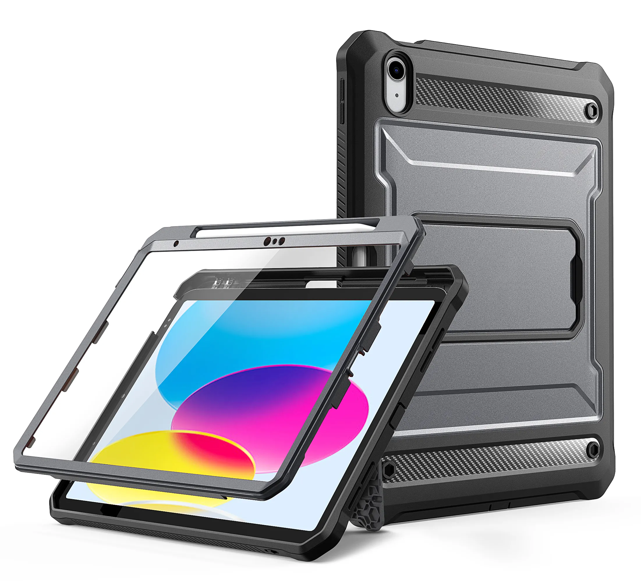Toptan fabrika Explorer dayanıklı zırh tam vücut koruma Tablet kılıfları iPad 10 için