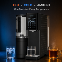 Purificateur d'eau RO électrique de comptoir Revesrc, distributeur d'eau chaude et froide enrichie en hydrogène avec écran tactile intelligent pour la maison et le bureau