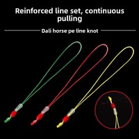Connecteur de ligne tressée Dyneema pour canne à pêche, boucle de renforcement sans nœud 5,5-6,5 cm 12,6-22,6 kg pour la pêche en gros