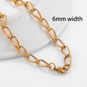 Yadreva Nouveau Style Collier en Acier Inoxydable Chaîne à Maillons de 6 mm pour Hommes et Femmes Bijoux de Mode de Haute Qualité - Product Image 2