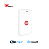 LPWAN LoRa Ble Tag traceur de localisation personnel bluetooth Dispositif IoT sans fil Bouton de panique portable Balise de carte d'identité intelligente LoRaWAN