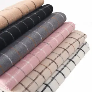 Wholesale Winter Thick Viscose Warm Scarf Unisex Woven Long Cashmere Scarf Small Checked Warm Shawls