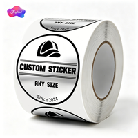 Autocollants pour chapeaux en vinyle imperméable, logo personnalisé, finition brillante argentée métallique, impression numérique CMYK, échantillonnage rapide en 24h