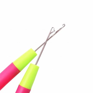 Outil de crochet <span class=keywords><strong>pour</strong></span> cheveux, crochet en plastique <span class=keywords><strong>pour</strong></span> tissage de cheveux, aiguilles à crocheter <span class=keywords><strong>pour</strong></span> dreadlocks - Product Image 5