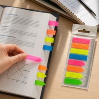 Juego de Etiquetas Adhesivas STASUN PET Index, 8 Colores, Marcadores de Página Rectangulares y con Flecha, con Regla de 12 cm para Marcar en la Oficina o la Escuela