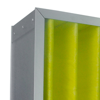 Nouveau filtre à air plissé à efficacité moyenne avec cadre en aluminium, filtre à panneaux en fibres synthétiques F8, système de purification d'air pour la ventilation HVAC