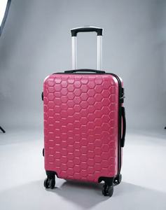 Valigia Trolley da Viaggio Rosa alla Moda con Guscio Rigido, Texture 3D a Nido d'Ape, Motivo Esagonale, Bagaglio a Mano in ABS con Ruote Girevoli OEM - Product Image 6