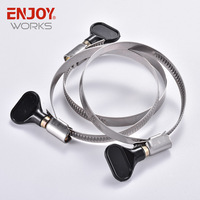 Collier de serrage en acier inoxydable de type américain robuste 50-70 mm pouce