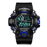 3Bar पानी के लिए प्रतिरोधी फैशन खेल घड़ियों पुरुषों डिजिटल Wristwatches लक्जरी चमकदार घड़ियों का नेतृत्व किया अलार्म तिथि सैन्य घड़ी