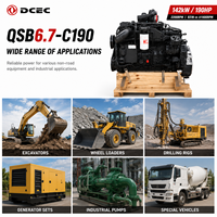 Moteur diesel SCDC Dongfeng Cummis QSB6.7-C190 190HP, moteur diesel turbocompressé pour machines de construction, fabricant OEM