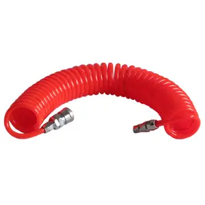 Pneumatic PU Air Pump Pressure Tube Flexible Coil Air Hose Spring Trachea with Quick Connector