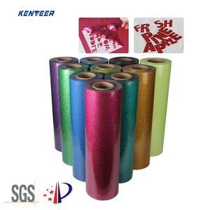 Kenteer long lanh truyền nhiệt Vinyl cuộn nhỏ sáng bóng Laser Tự làm sắt trên sticker cho quần áo quần áo mẫu thiết kế - Product Image 2